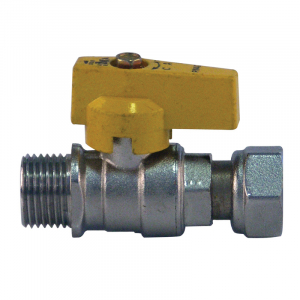 КРАН СФЕРИЧЕН ЗА ГАЗ С ХОЛЕНДРОВА ГАЙКА M/Ж BIANCHI 3/4"X3/4"