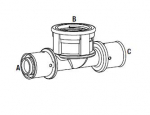 ТРОЙНИК ПРЕС Ж 26X3/4&quot;X26 PPSU VALSIR ИТАЛИЯ