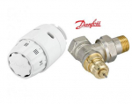 К-КТ DANFOSS ЪГЛОВ ТЕРМОСТАТИЧЕН РАДИАТОРЕН ВЕНТИЛ  RA-FN 1/2&quot;С ТЕРМОГЛАВА RAS-C2 CLICK 013G5143