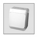 КЛЮЧ ЕДИНИЧЕН МОДЕЛ CEDAR PVC, IP44 10A 220V, БЯЛ